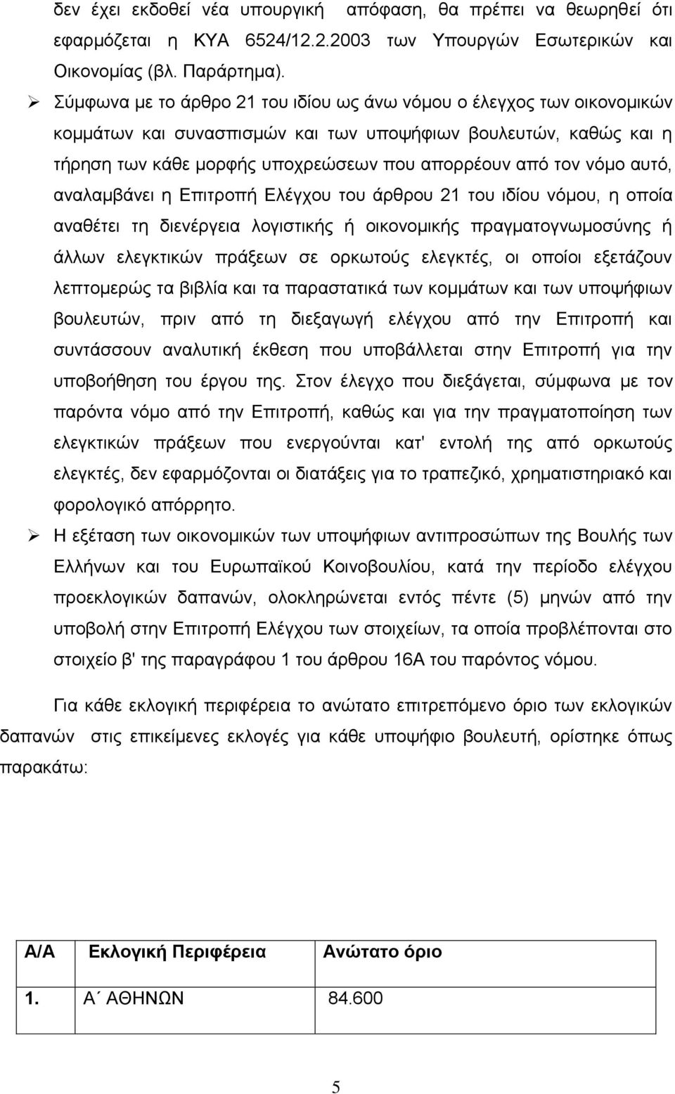 αυτό, αναλαμβάνει η Επιτροπή Ελέγχου του άρθρου 21 του ιδίου νόμου, η οποία αναθέτει τη διενέργεια λογιστικής ή οικονομικής πραγματογνωμοσύνης ή άλλων ελεγκτικών πράξεων σε ορκωτούς ελεγκτές, οι