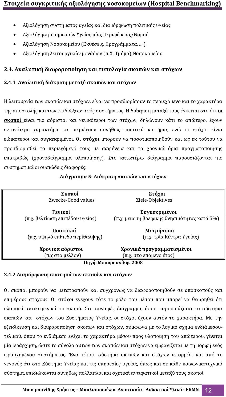 Η διϊκριςη μεταξύ τουσ ϋγκειται ςτο ότι οι ςκοπού εύναι πιο αόριςτοι και γενικότεροι των ςτόχων, δηλώνουν κϊτι το απώτερο, ϋχουν εντονότερο χαρακτόρα και περιϋχουν ςυνόθωσ ποιοτικϊ κριτόρια, ενώ οι