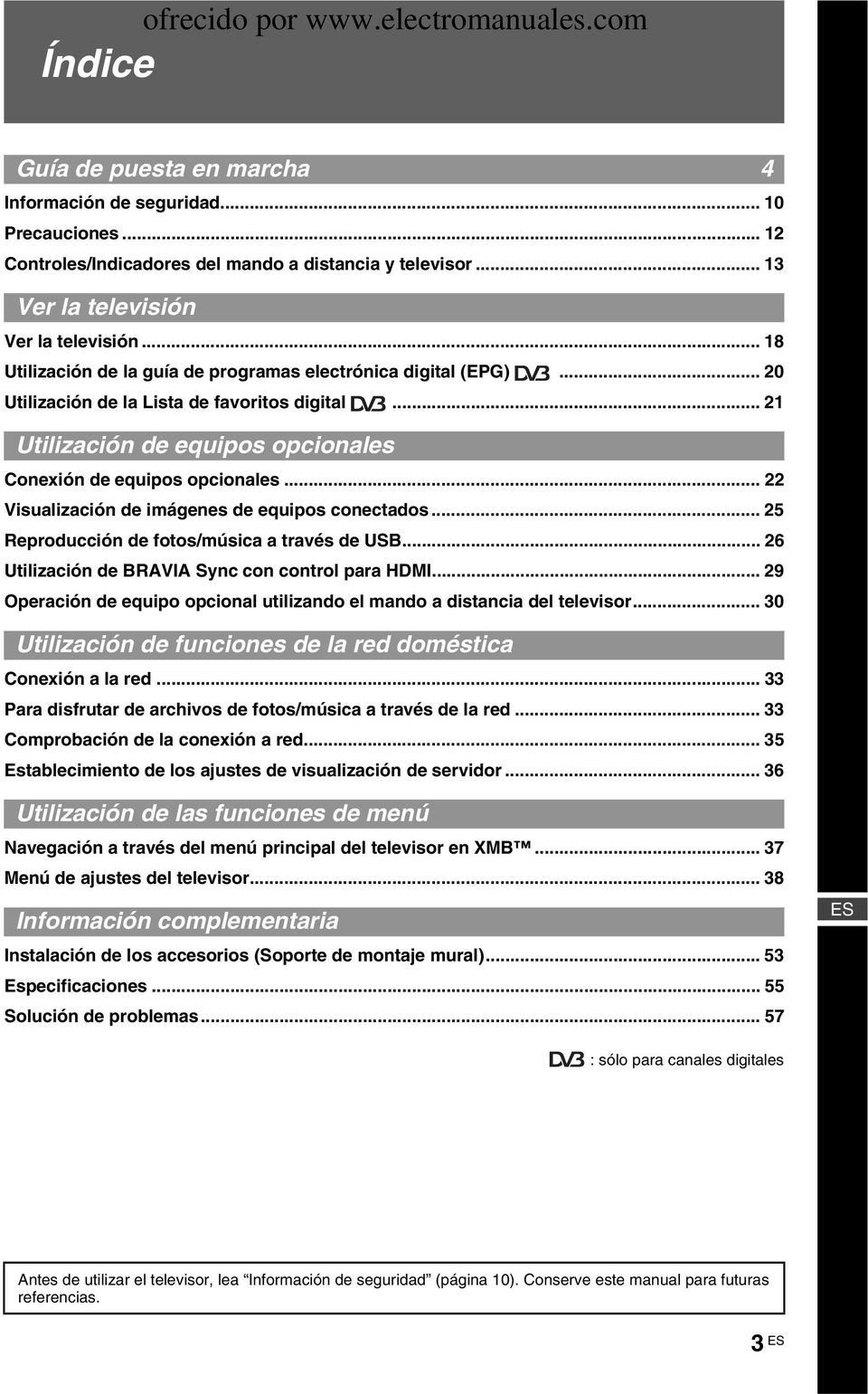 .. 21 Utilización de equipos opcionales Conexión de equipos opcionales... 22 Visualización de imágenes de equipos conectados... 25 Reproducción de fotos/música a través de USB.