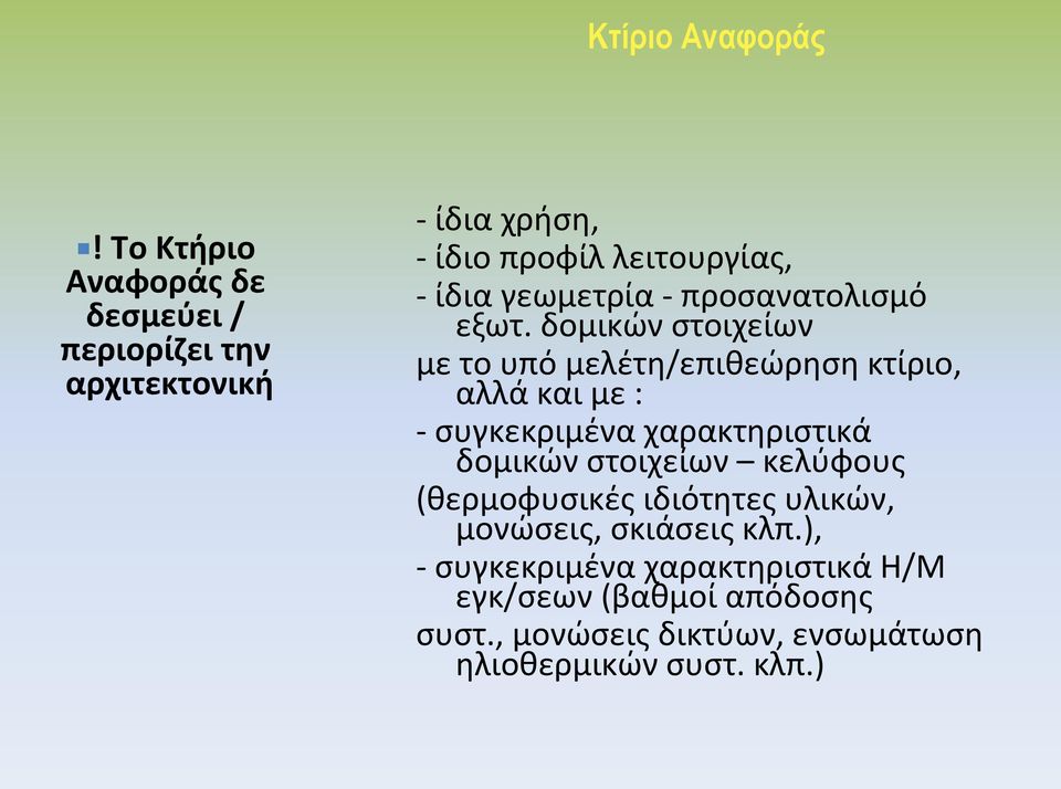 γεωμετρία - προσανατολισμό εξωτ.