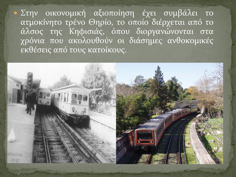 άλσος της Κηφισιάς, όπου διοργανώνονται στα χρόνια