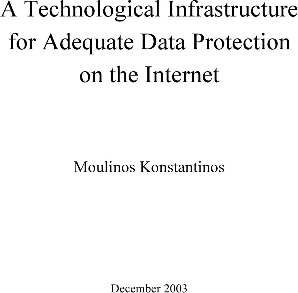 Data Protection on the