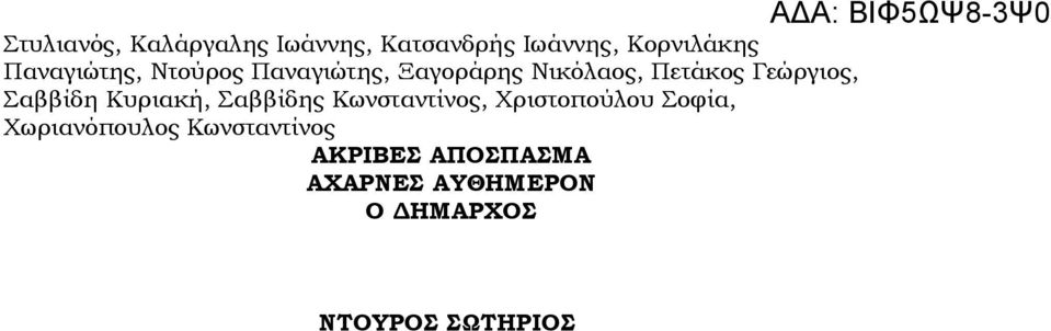 Σαββίδη Κυριακή, Σαββίδης Κωνσταντίνος, Χριστοπούλου Σοφία,