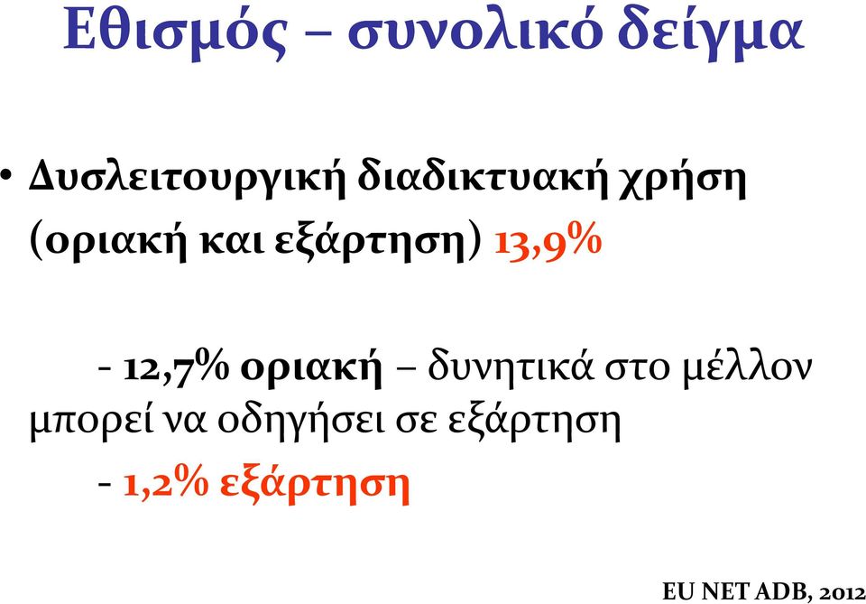 - 12,7% οριακή δυνητικά στο μέλλον μπορεί να