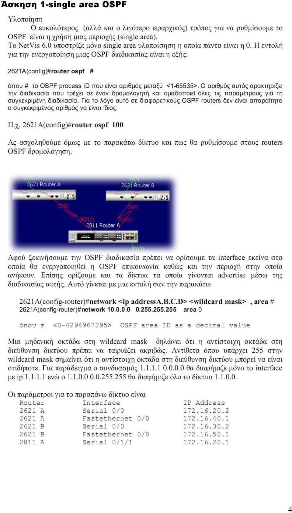 area OSPF