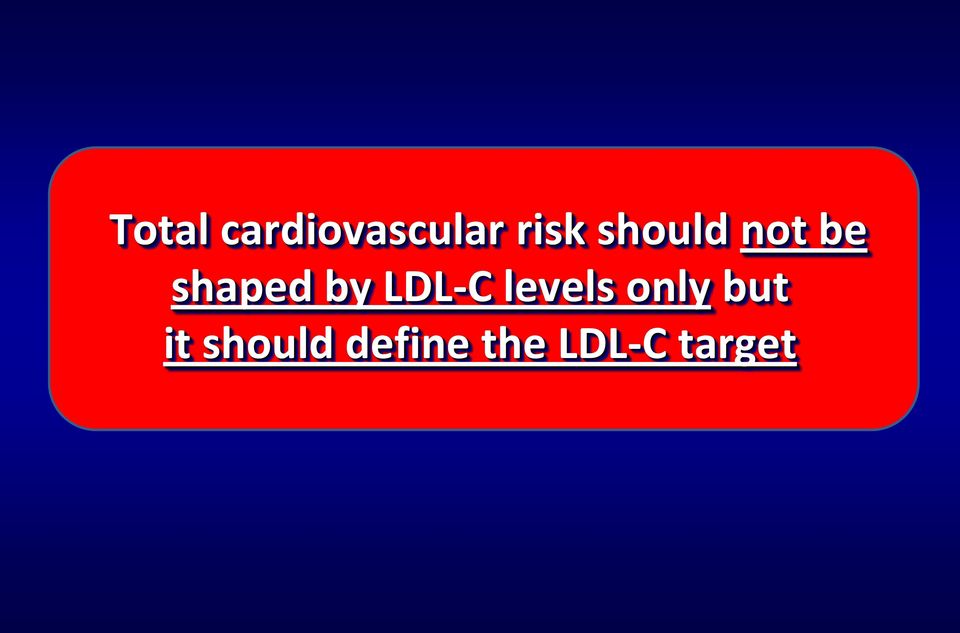 LDL-C levels only but it