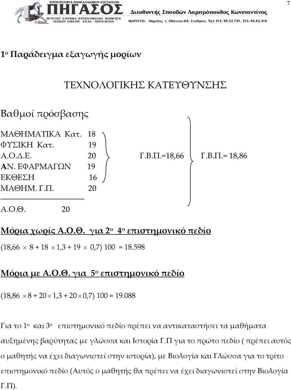 088 Για το 1 ο και 3 ο επιστημονικό πεδίο πρέπει να αντικαταστήσει τα μαθήματα αυξημένης βαρύτητας με γλώσσα και Ιστορία Γ.