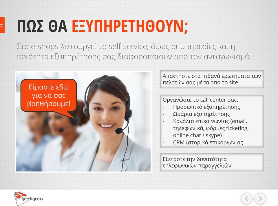Απαντήστε στα πιθανά ερωτήματα των πελατών σας μέσα από το site.