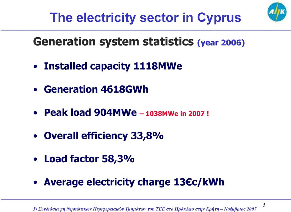 Generation 4618GWh Peak load 904MWe 1038MWe in 2007!