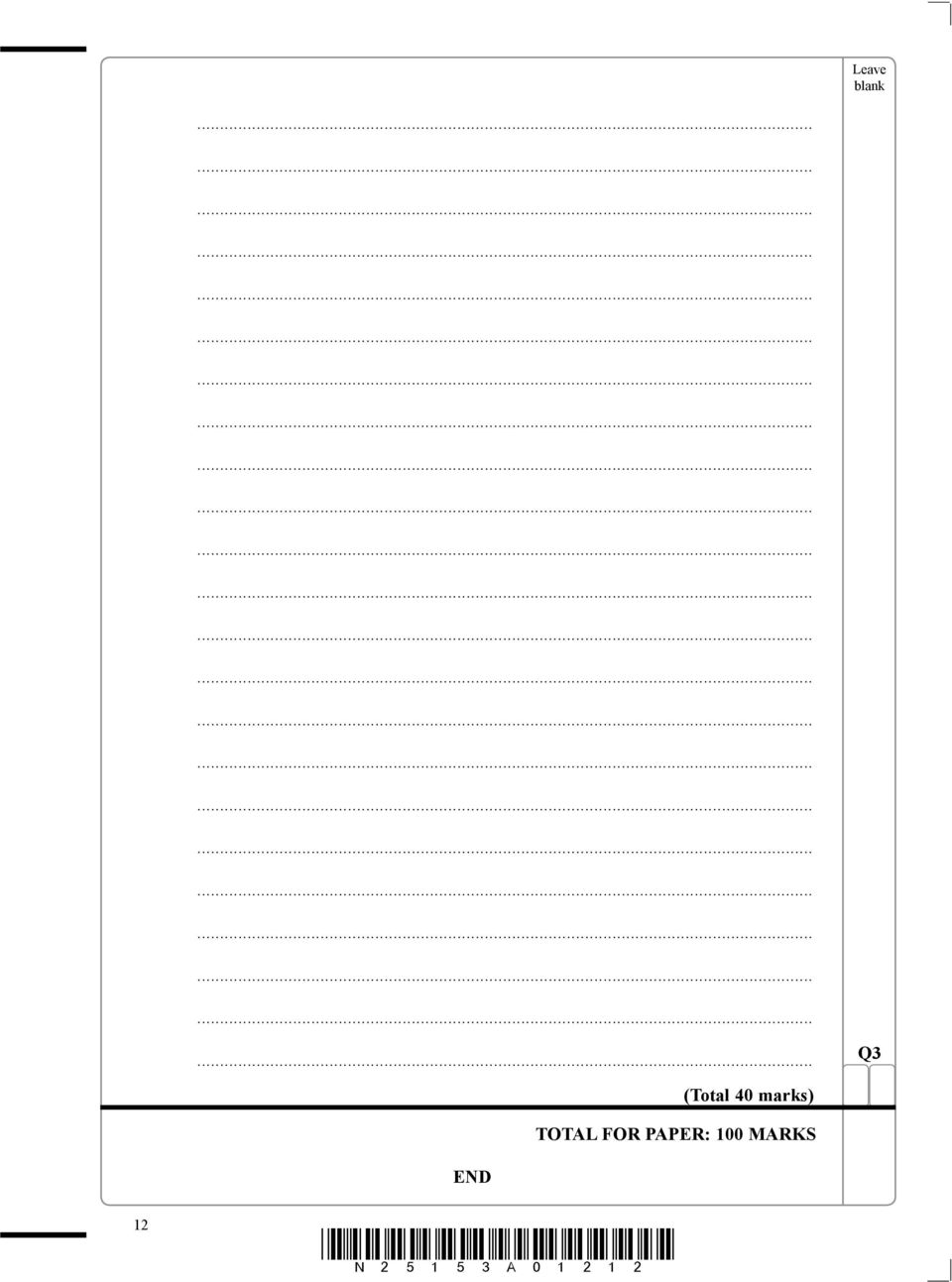 PAPER: 100 MARKS