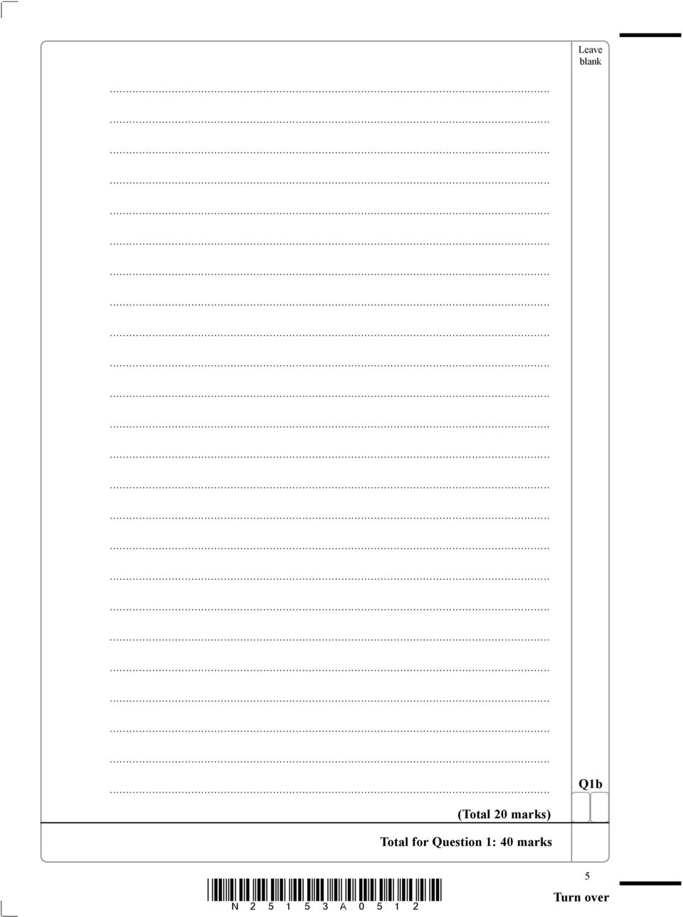 Question 1: 40 marks