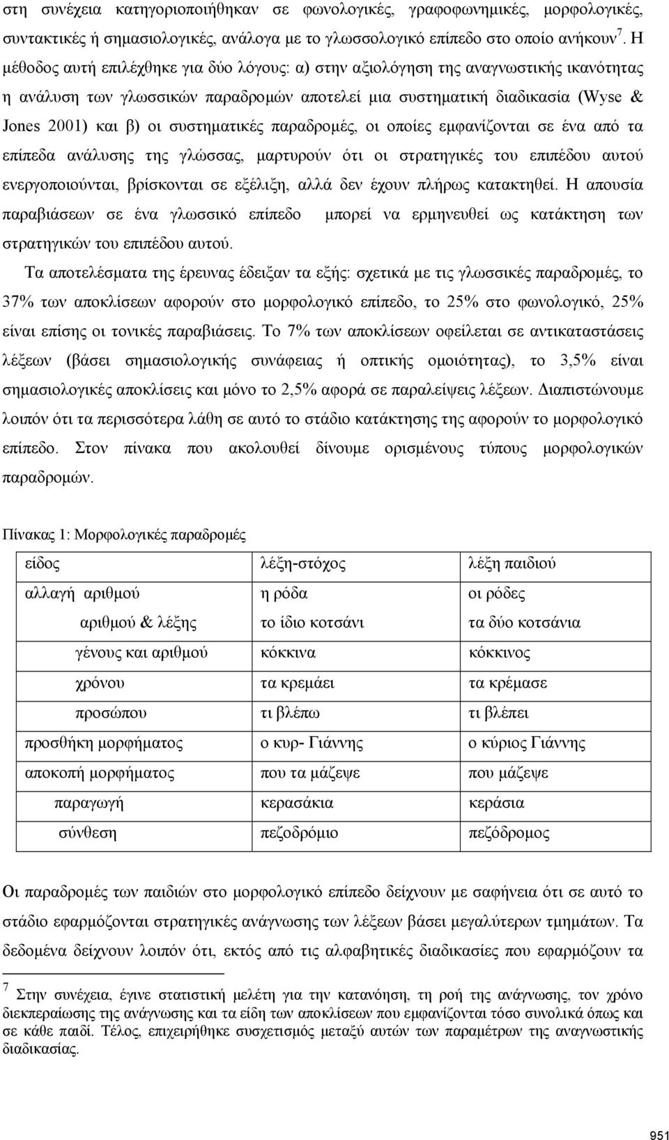 συστηματικές παραδρομές, οι οποίες εμφανίζονται σε ένα από τα επίπεδα ανάλυσης της γλώσσας, μαρτυρούν ότι οι στρατηγικές του επιπέδου αυτού ενεργοποιούνται, βρίσκονται σε εξέλιξη, αλλά δεν έχουν