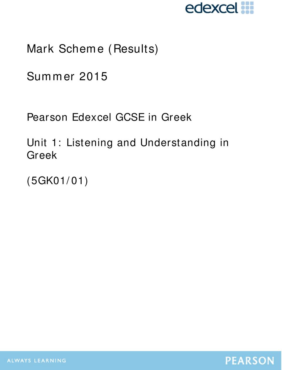 Greek Unit 1: Listening and