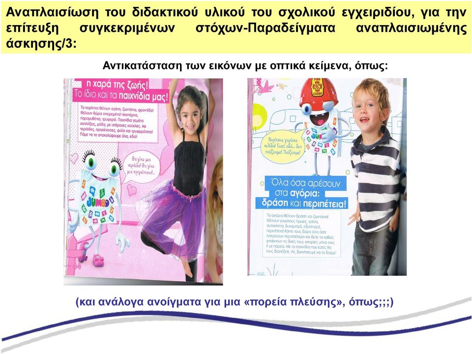 αναπλαισιωμένης άσκησης/3: Αντικατάσταση των εικόνων με