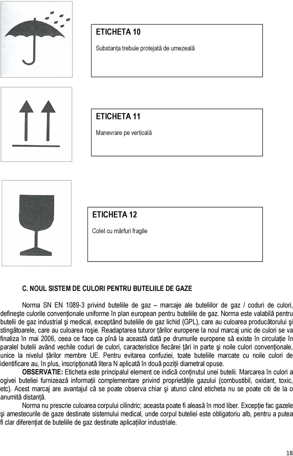 pentru buteliile de gaz.
