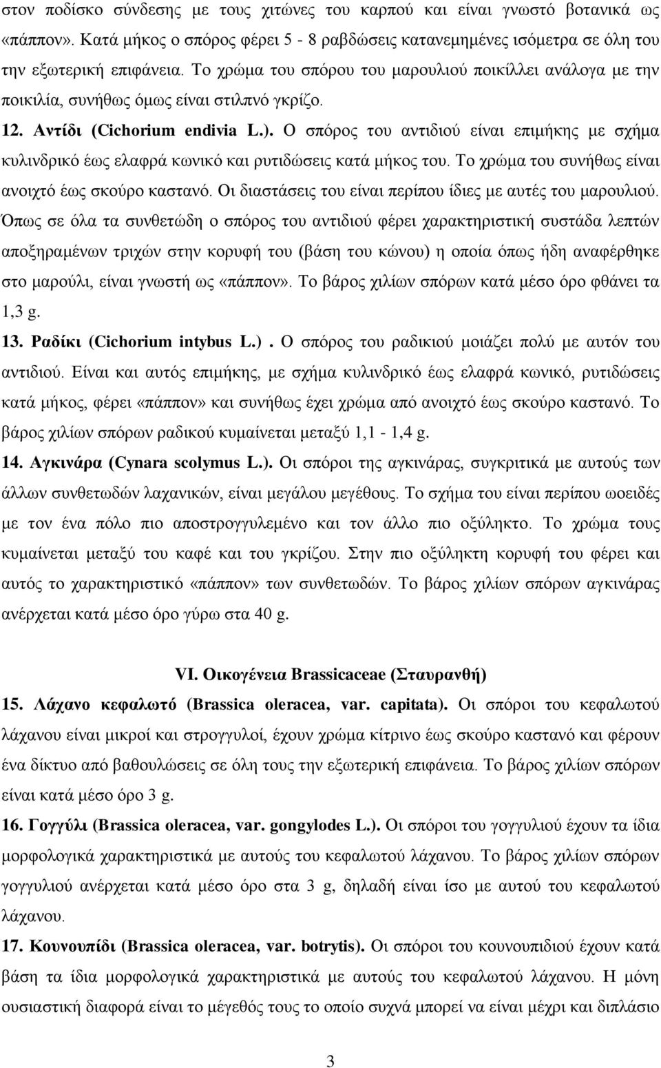 Ο σπόρος του αντιδιού είναι επιμήκης με σχήμα κυλινδρικό έως ελαφρά κωνικό και ρυτιδώσεις κατά μήκος του. Το χρώμα του συνήθως είναι ανοιχτό έως σκούρο καστανό.