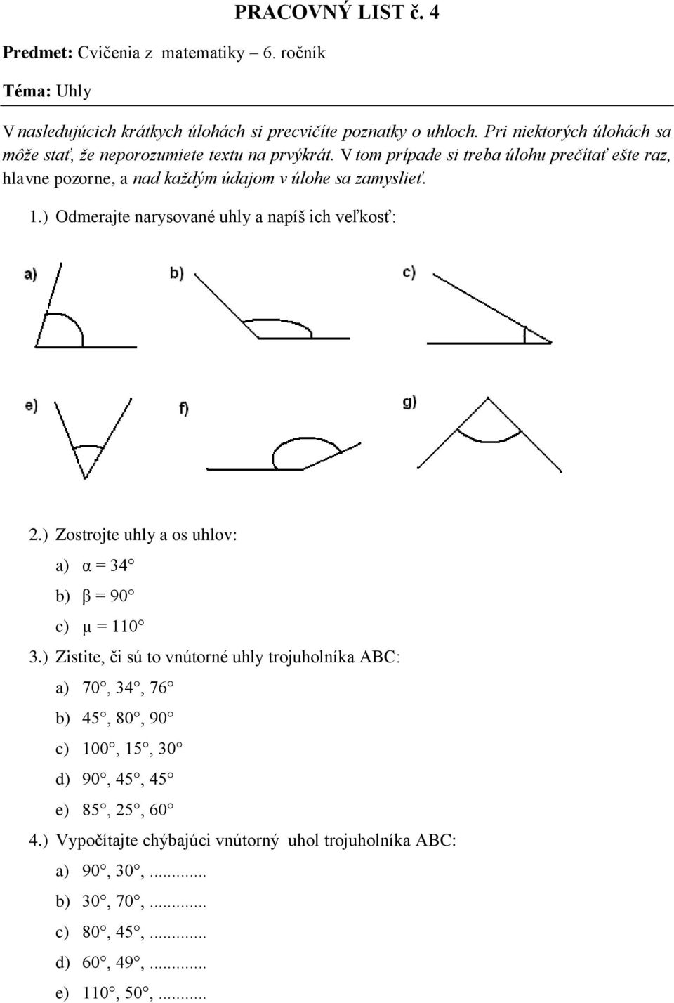 Učebný materiál pre cvičenia z matematiky v 6. ročníku ZŠ - PDF ΔΩΡΕΑΝ Λήψη