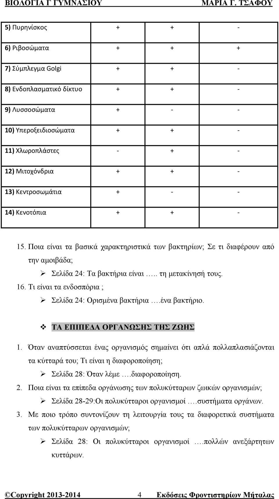 Τι είναι τα ενδοσπόρια ; Σελίδα 24: Ορισµένα βακτήρια.ένα βακτήριο. ΤΑ ΕΠΙΠΕ Α ΟΡΓΑΝΩΣΗΣ ΤΗΣ ΖΩΗΣ 1.