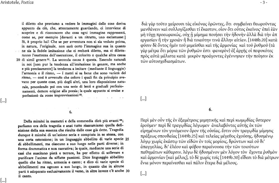 20] κατὰ φύσιν δὲ ὄντος ἡμῖν τοῦ μιμεῖσθαι καὶ τῆς ἁρμονίας καὶ τοῦ ῥυθμοῦ (τὰ γὰρ μέτρα ὅτι μόρια τῶν ῥυθμῶν ἐστι φανερὸν) ἐξ ἀρχῆς οἱ πεφυκότες πρὸς αὐτὰ μάλιστα κατὰ μικρὸν προάγοντες ἐγέννησαν