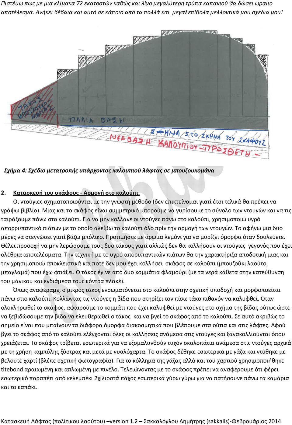 Οι ντούγιες σχηματοποιούνται με την γνωστή μέθοδο (δεν επικτείνομαι γιατί έτσι τελικά θα πρέπει να γράψω βιβλίο).