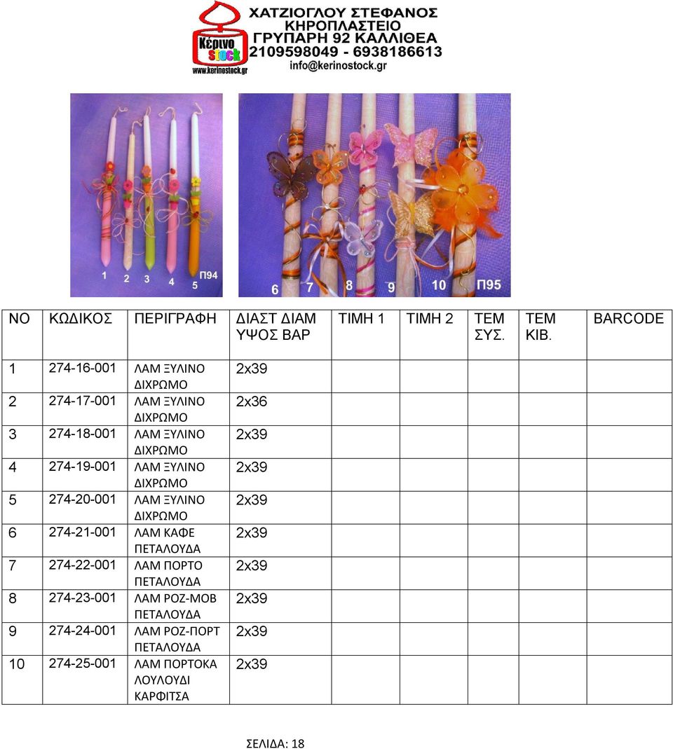 274-19-001 ΛΑΜ ΞΥΛΙΝΟ ΔΙΧΡΩΜΟ 5 274-20-001 ΛΑΜ ΞΥΛΙΝΟ ΔΙΧΡΩΜΟ 6 274-21-001 ΛΑΜ ΚΑΦΕ ΠΕΤΑΛΟΥΔΑ 7