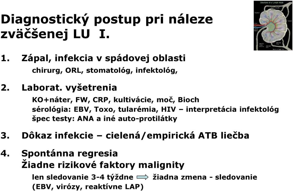 vyšetrenia KO+náter, FW, CRP, kultivácie, moč, Bioch sérológia: EBV, Toxo, tularémia, HIV interpretácia infektológ