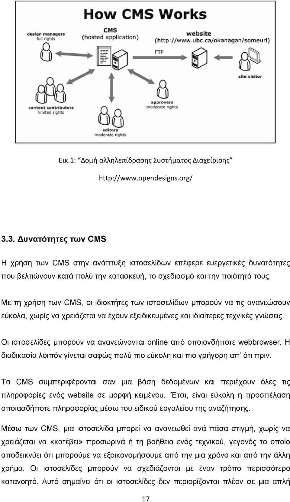 Με τη χρήση των CMS, οι ιδιοκτήτες των ιστοσελίδων μπορούν να τις ανανεώσουν εύκολα, χωρίς να χρειάζεται να έχουν εξειδικευμένες και ιδιαίτερες τεχνικές γνώσεις.