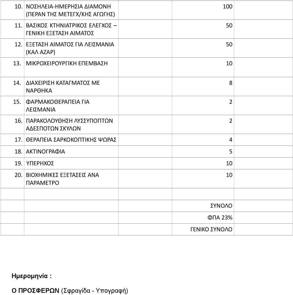 ΦΑΡΜΑΚΟΘΕΡΑΠΕΊΑ ΓΊΑ ΛΕΊΣΜΑΝΊΑ 16. ΠΑΡΑΚΟΛΟΥΘΗΣΗ ΛΥΣΣΥΠΟΠΤΩΝ ΑΔΕΣΠΟΤΩΝ ΣΚΥΛΩΝ 17. ΘΕΡΑΠΕΊΑ ΣΑΡΚΟΚΟΠΤΊΚΗΣ ΨΩΡΑΣ 4 18.