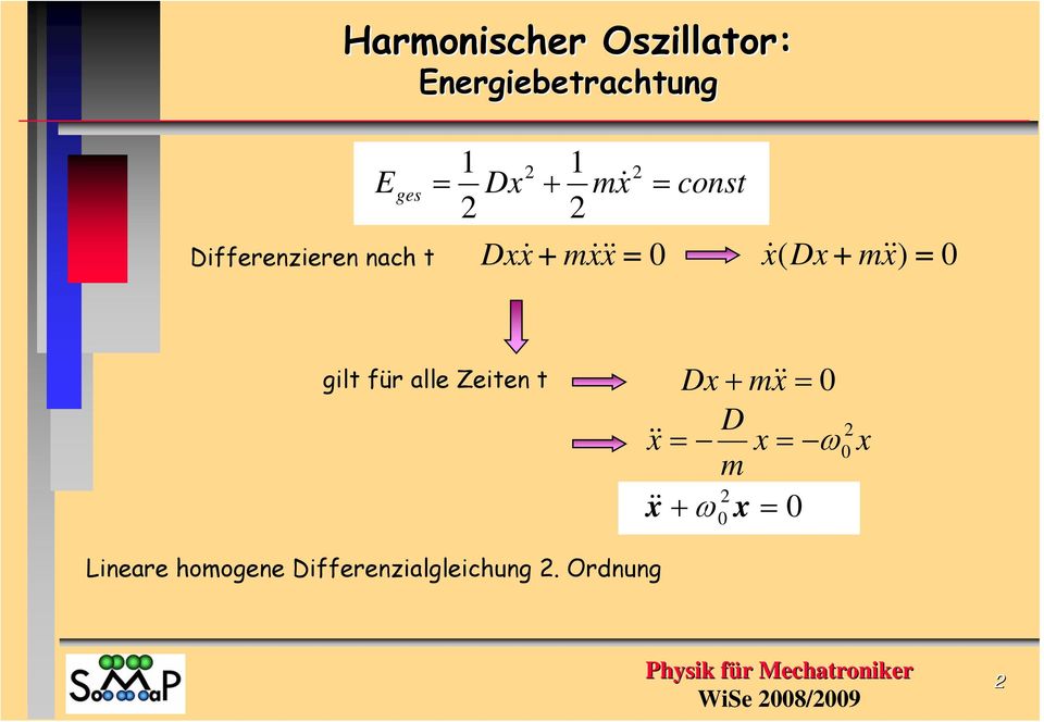 m& gil für alle Zeien D + m& D && ω m && + ω