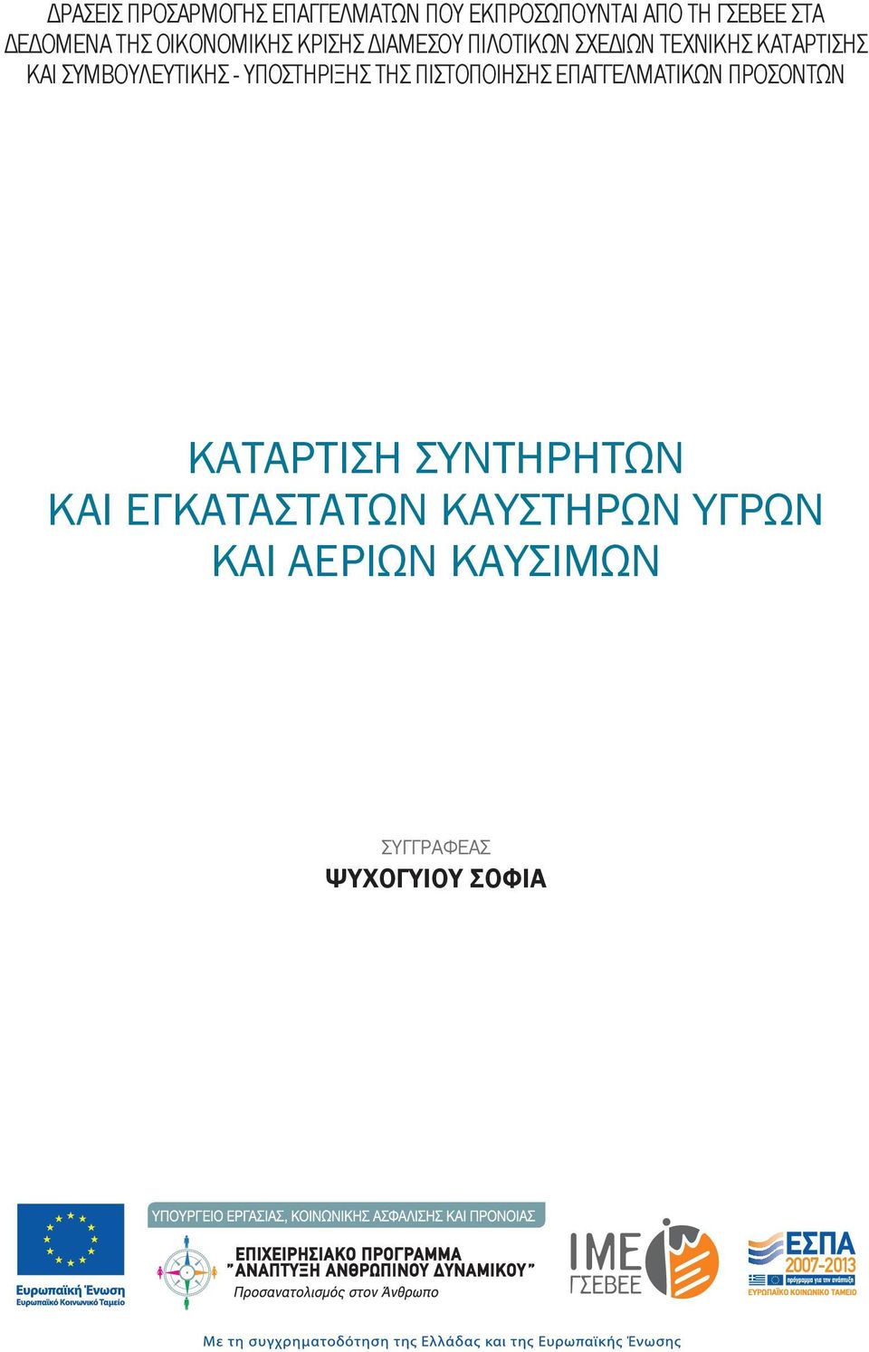 συμβουλευτικής - υποστήριξης της πιστοποίησης επαγγελματικών προσόντων Καταρτιση