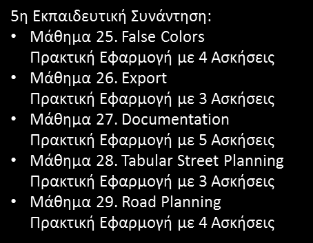 28 Διδακτική Ύλη ανά Εκπαιδευτική Ενότητα Dialux 1η Εκπαιδευτική Συνάντηση: Μάθημα 1. Οθόνη έναρξης του DIALUX Μάθημα 2. Γενικές ρυθμίσεις Μάθημα 3. Ρυθμίσεις Προτύπων Μάθημα 4.
