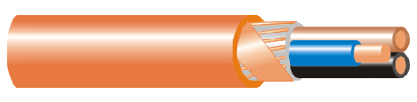 Concentric conductor: inner layer - round copper wires, outer layer - copper tape Separator: tape Sheath: thermoplastic halogen- free compound type HM4 according to DIN VDE 0276-604 Colour of sheath: