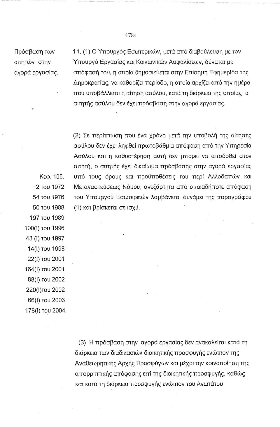 ασύλου δεν έχει πρόσβαση στην αγορά εργασίας.