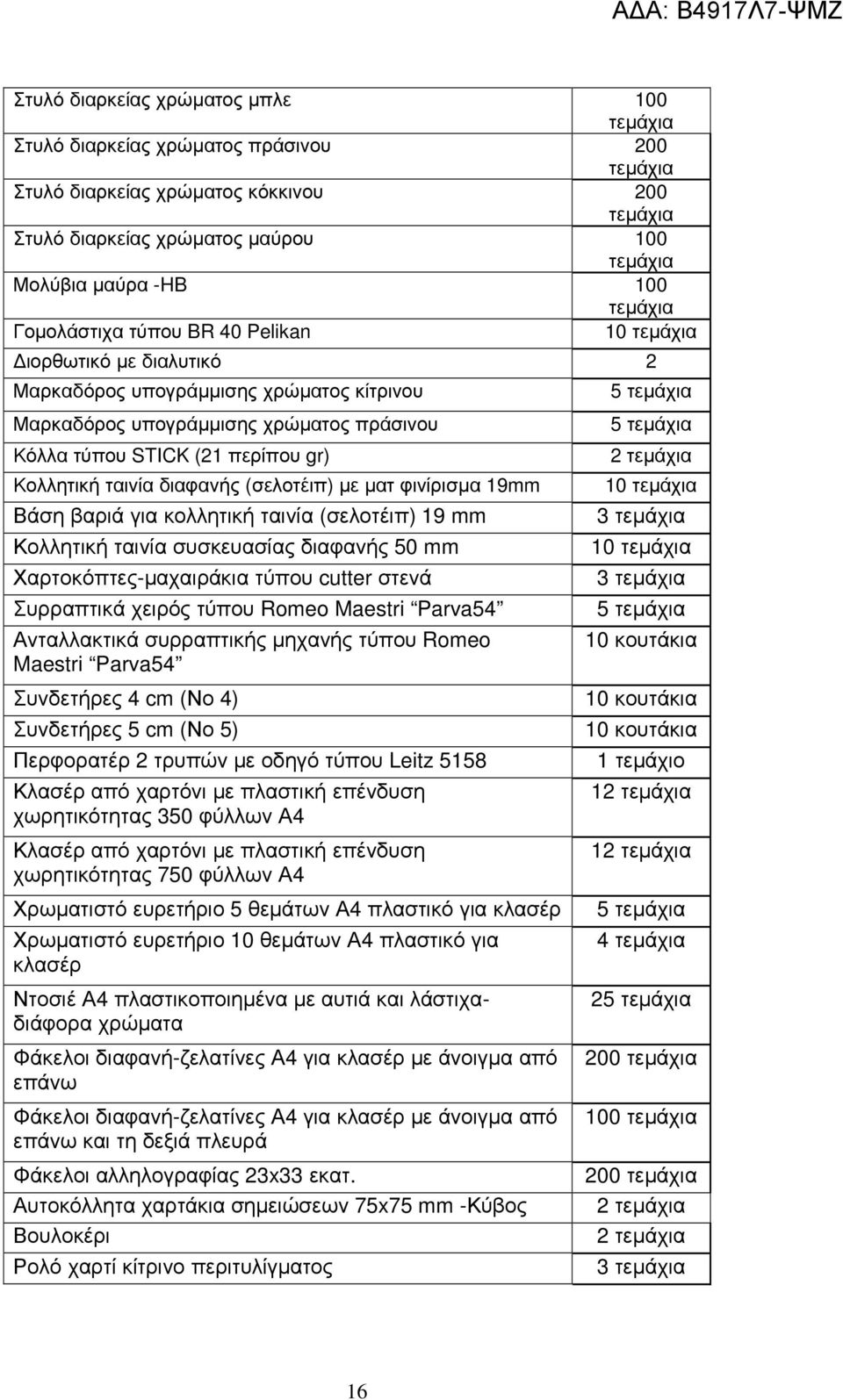 Κολλητική ταινία διαφανής (σελοτέιπ) µε µατ φινίρισµα 19mm Βάση βαριά για κολλητική ταινία (σελοτέιπ) 19 mm Κολλητική ταινία συσκευασίας διαφανής 50 mm Χαρτοκόπτες-µαχαιράκια τύπου cutter στενά