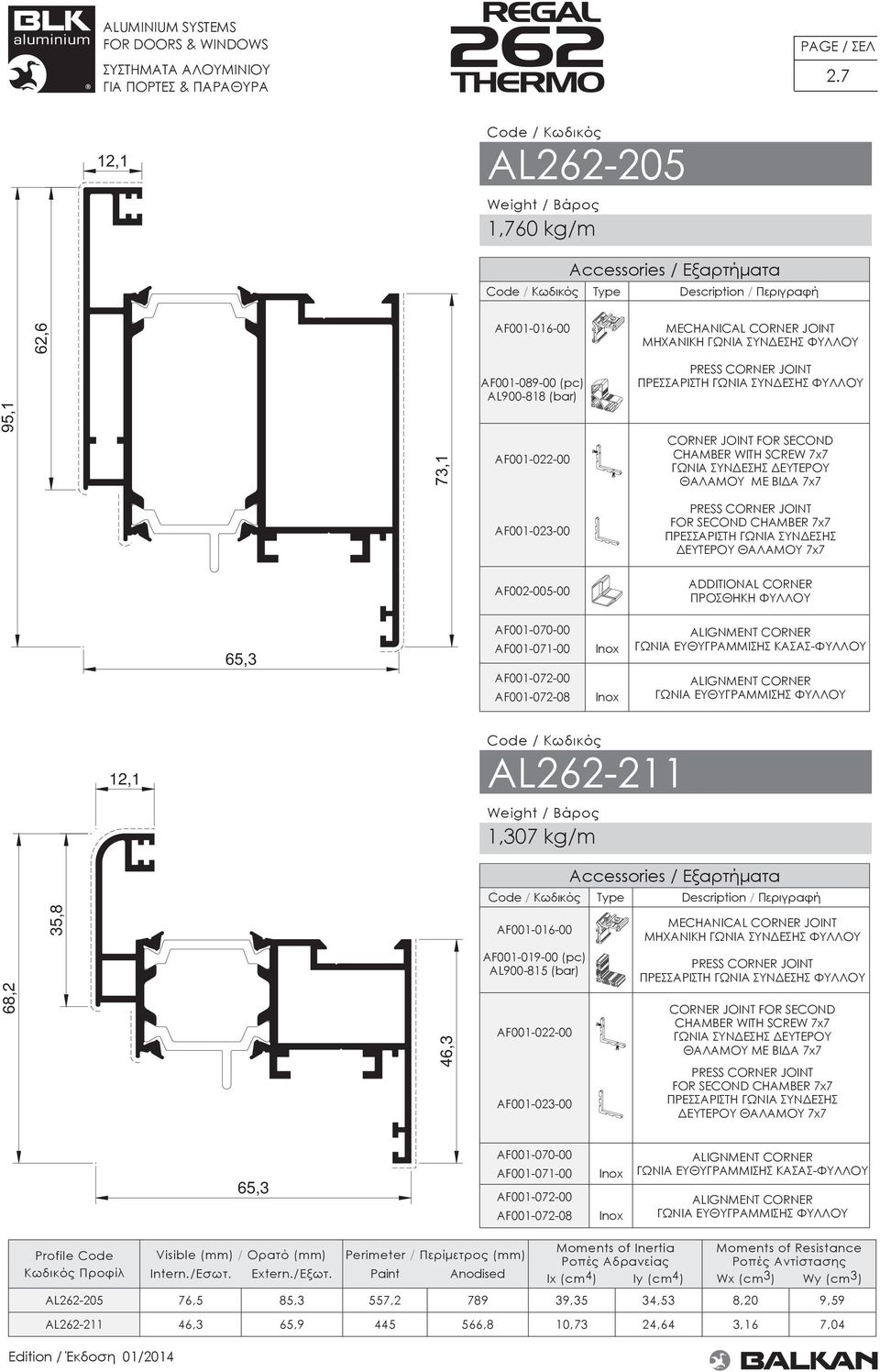 ΣΥΝΔΕΣΗΣ ΦΥΛΛΟΥ 95,1 73,1 CORNER JOINT FOR SECOND CHAMBER WITH SCREW 7x7 ΓΩΝΙΑ ΣΥΝΔΕΣΗΣ ΔΕΥΤΕΡΟΥ ΘΑΛΑΜΟΥ ΜΕ ΒΙΔΑ 7x7 AF001-03-00 PRESS CORNER JOINT FOR SECOND CHAMBER 7x7 ΠΡΕΣΣΑΡΙΣΤΗ ΓΩΝΙΑ ΣΥΝΔΕΣΗΣ