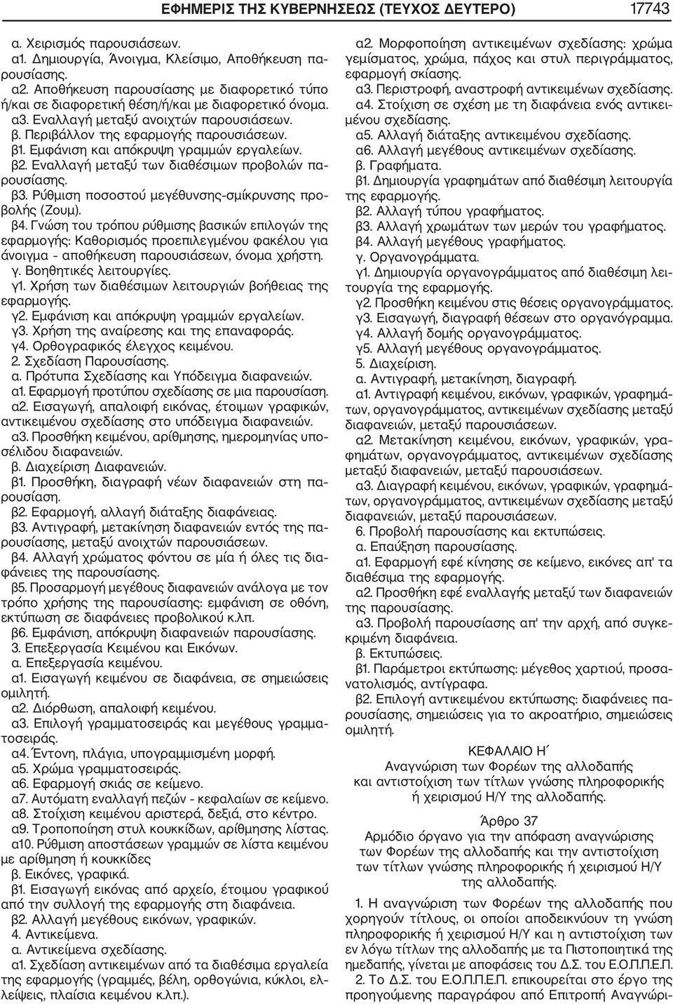 Εμφάνιση και απόκρυψη γραμμών εργαλείων. β2. Εναλλαγή μεταξύ των διαθέσιμων προβολών πα ρουσίασης. β3. Ρύθμιση ποσοστού μεγέθυνσης σμίκρυνσης προ βολής (Ζουμ). β4.