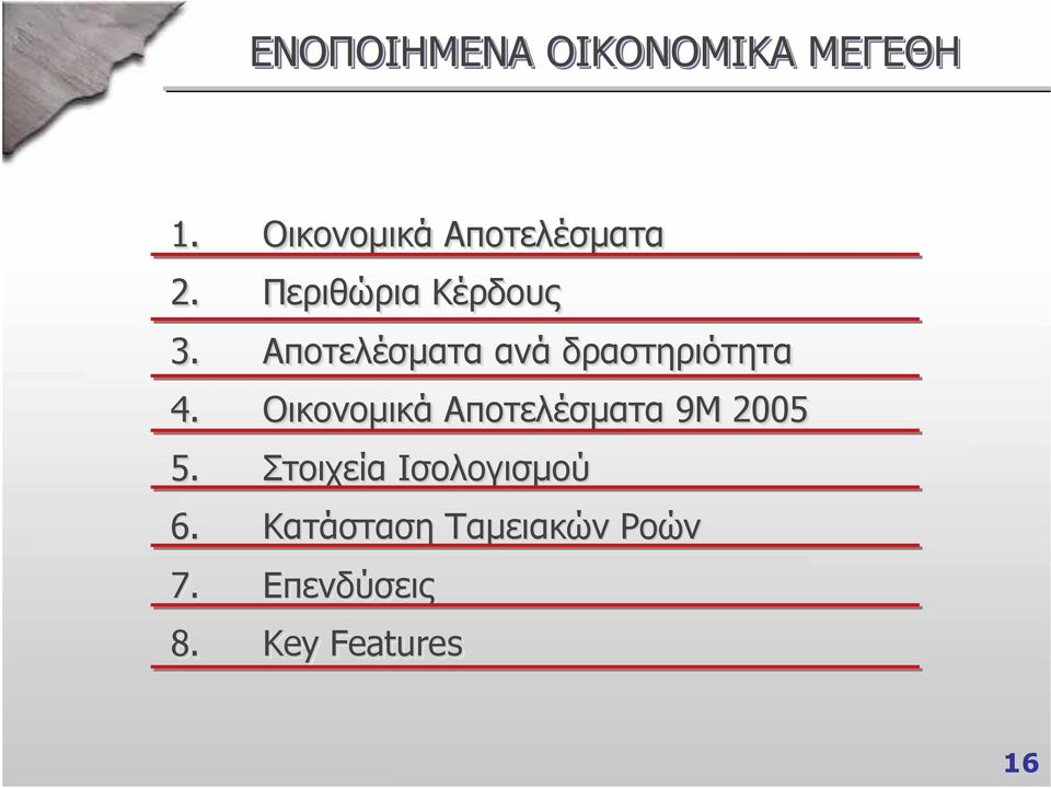 Αποτελέσματα ανά δραστηριότητα 4.