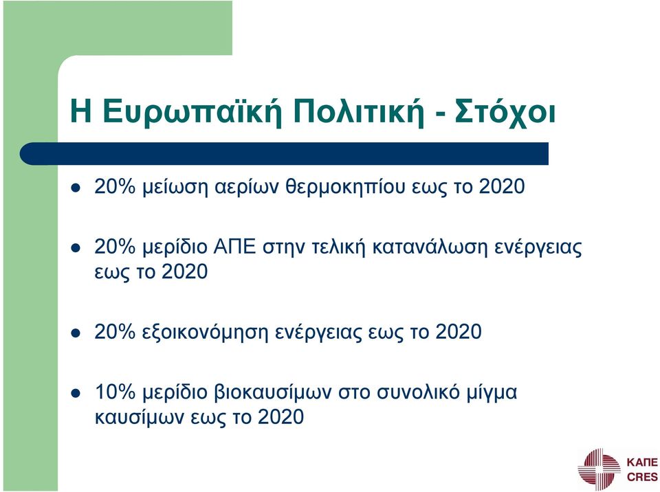 κατανάλωση ενέργειας εως το 2020 20% εξοικονόμηση