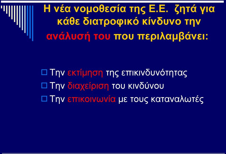 ανάλυσή του που περιλαμβάνει: Την εκτίμηση της