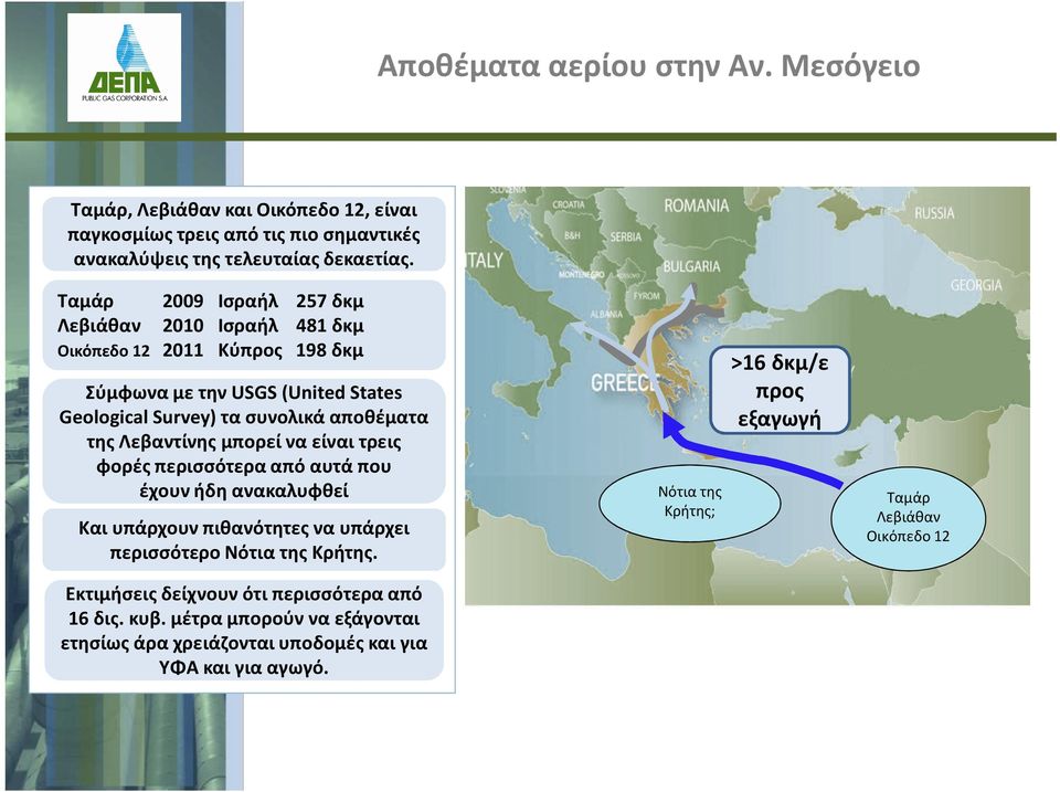 Λεβαντίνηςμπορεί να είναι τρεις φορές περισσότερα από αυτά που έχουν ήδη ανακαλυφθεί Και υπάρχουν πιθανότητες να υπάρχει περισσότερο Νότια της Κρήτης.