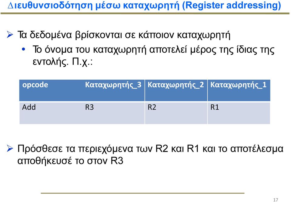 εντολής. Π.χ.