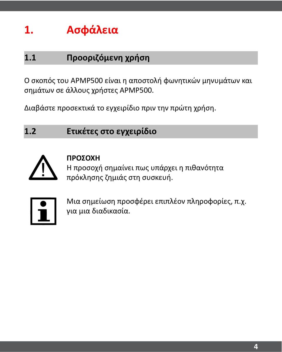 Διαβάστε προσεκτικά το εγχειρίδιο πριν την πρώτη χρήση. 1.