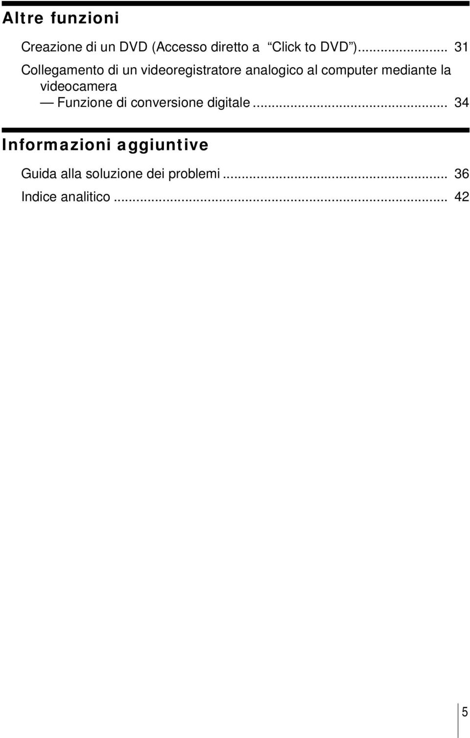 mediante la videocamera Funzione di conversione digitale.