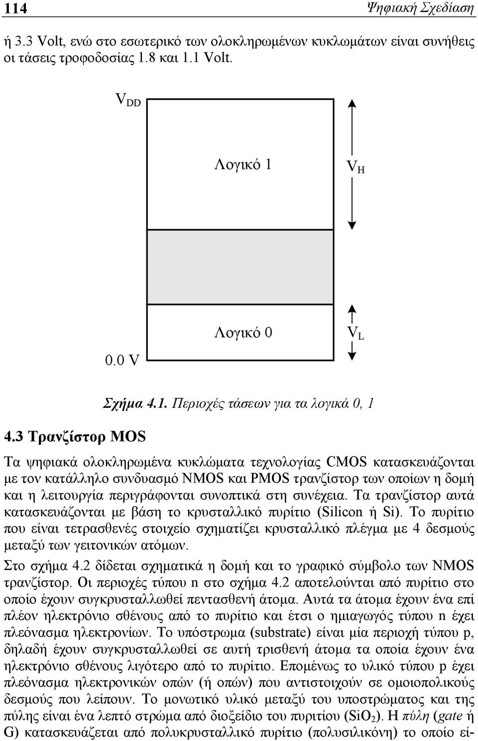 περιγράφονται συνοπτικά στη συνέχεια. Τα τρανζίστορ αυτά κατασκευάζονται με βάση το κρυσταλλικό πυρίτιο (Silicon ή Si).