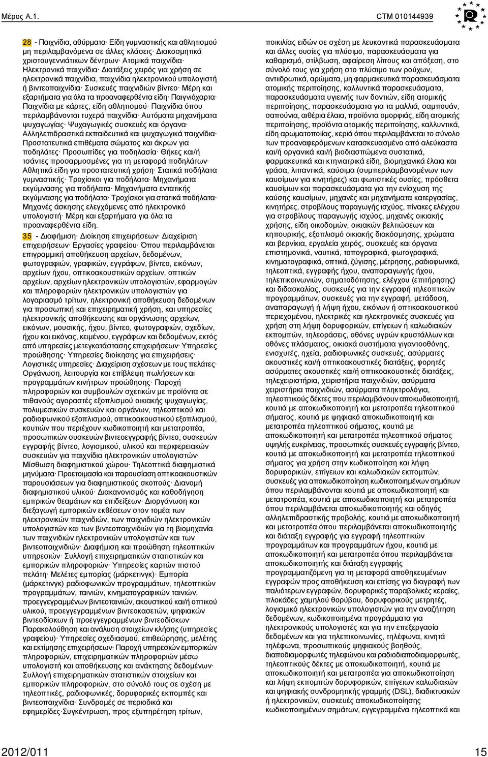 χειρός για χρήση σε ηλεκτρονικά παιχνίδια, παιχνίδια ηλεκτρονικού υπολογιστή ή βιντεοπαιχνίδια Συσκευές παιχνιδιών βίντεο Μέρη και εξαρτήματα για όλα τα προαναφερθέντα είδη Παιγνιόχαρτα Παιχνίδια με