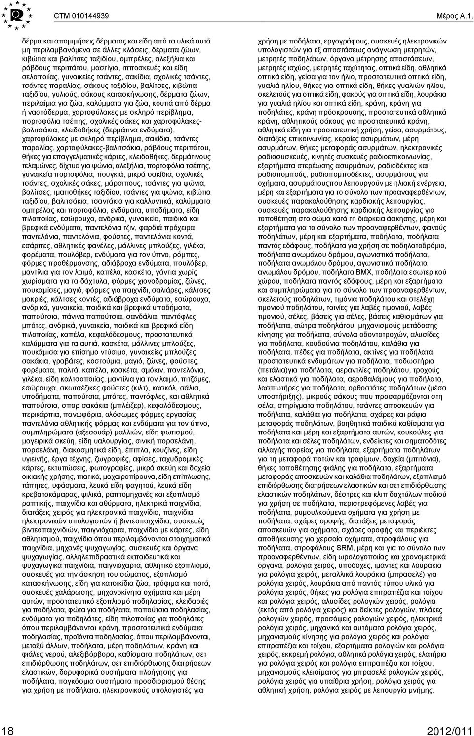 δέρμα και απομιμήσεις δέρματος και είδη από τα υλικά αυτά μη περιλαμβανόμενα σε άλλες κλάσεις, δέρματα ζώων, κιβώτια και βαλίτσες ταξιδίου, ομπρέλες, αλεξήλια και ράβδους περιπάτου, μαστίγια,