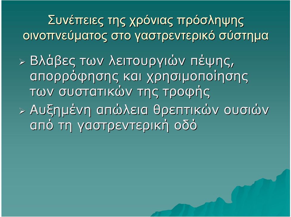 απορρόφησης και χρησιμοποίησης των συστατικών της