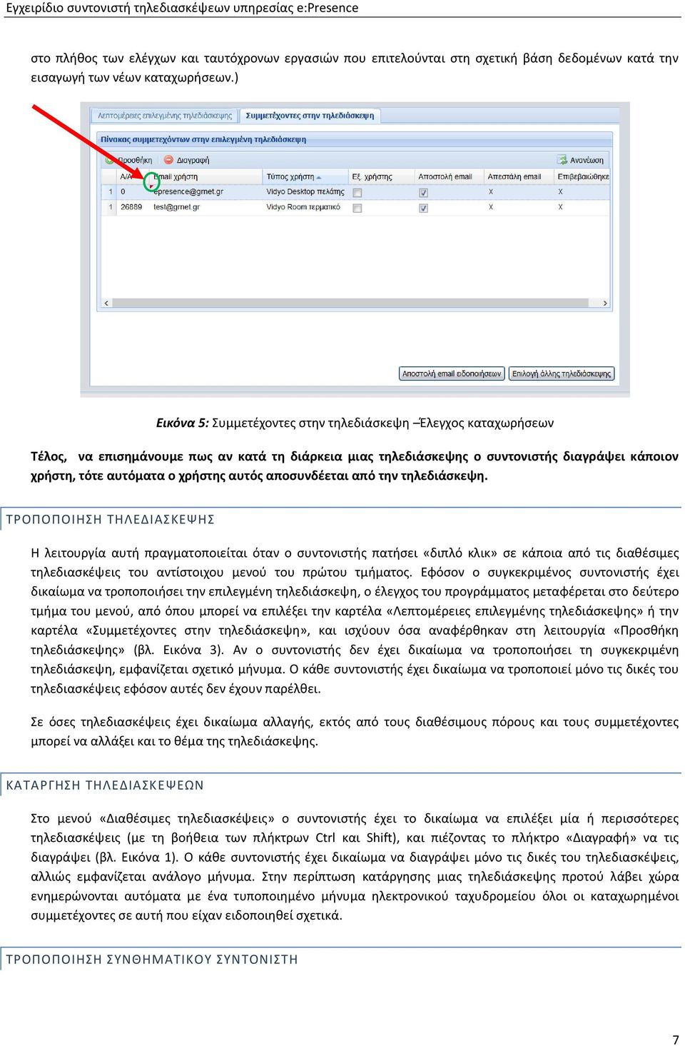 αυτός αποσυνδέεται από την τηλεδιάσκεψη.