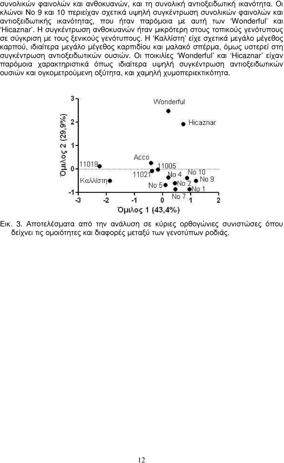 Η συγκέντρωση ανθοκυανών ήταν µικρότερη στους τοπικούς γενότυπους σε σύγκριση µε τους ξενικούς γενότυπους.