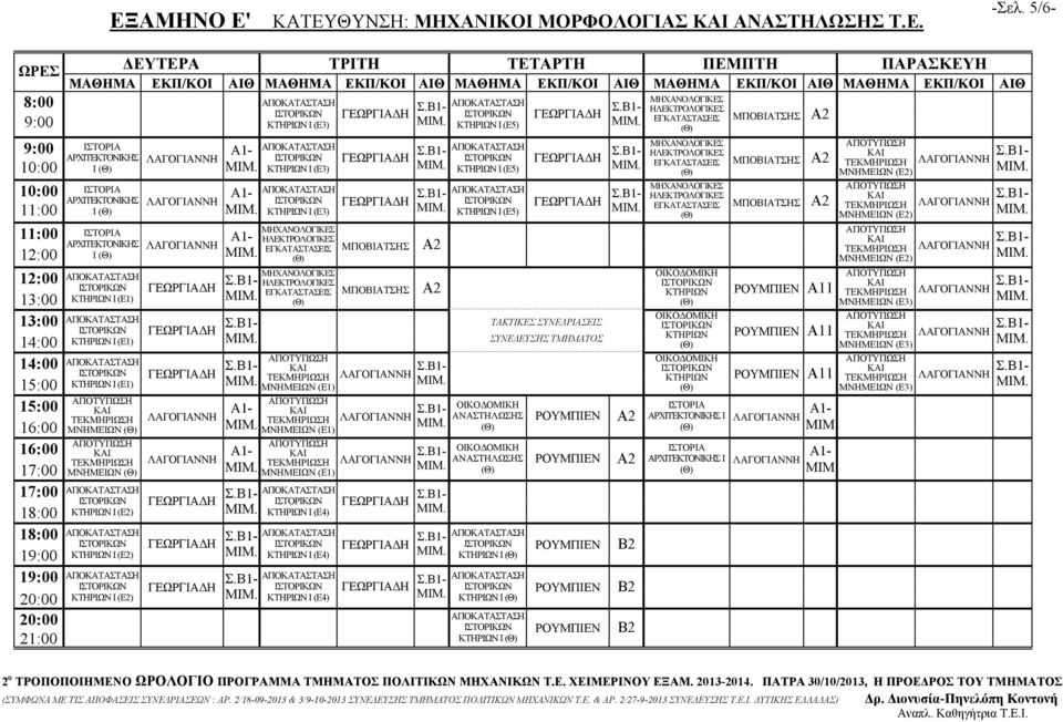ΚΤΗΡΙΩΝ Ι (Ε2) ΚΤΗΡΙΩΝ Ι (Ε2) ΚΤΗΡΙΩΝ Ι (Ε3) ΚΤΗΡΙΩΝ Ι (Ε3) ΜΝΗΜΕΙΩΝ (Ε2) ΚΤΗΡΙΩΝ Ι (Ε3) ΜΝΗΜΕΙΩΝ (Ε3) ΜΝΗΜΕΙΩΝ (Ε3) ΚΤΗΡΙΩΝ Ι (Ε5) ΚΤΗΡΙΩΝ Ι (Ε5) ΚΤΗΡΙΩΝ Ι (Ε5) ΜΠΟΒΙΑΤΣΗΣ ΜΠΟΒΙΑΤΣΗΣ ΜΝΗΜΕΙΩΝ (Ε1)